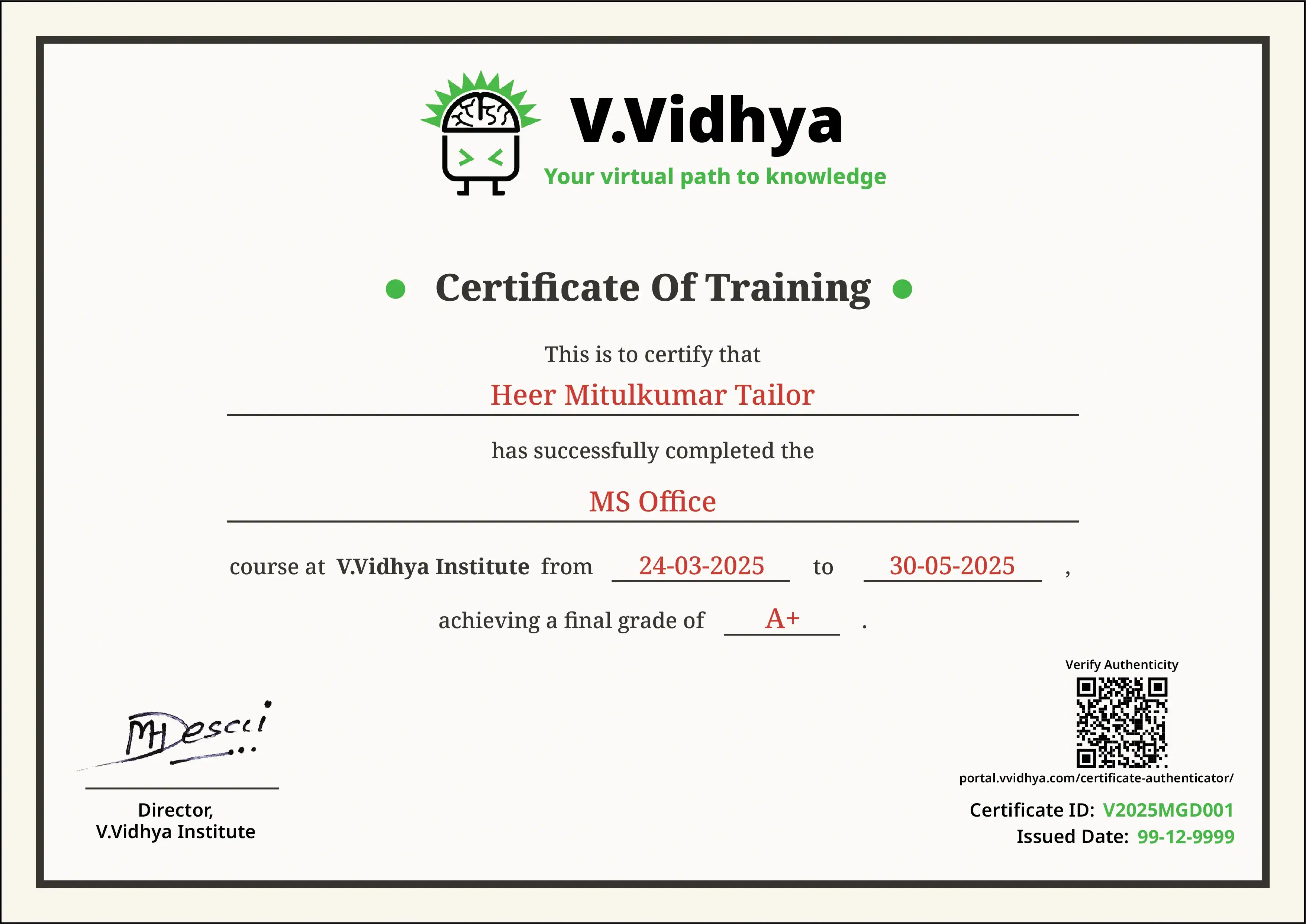 Logo of V.Vidhya